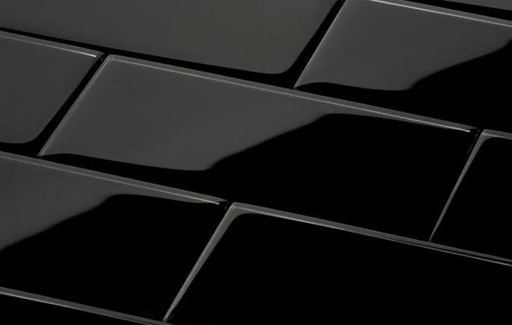Плитка Метро 2*4 черная стеклянная плитка мозаика для ванной кухни