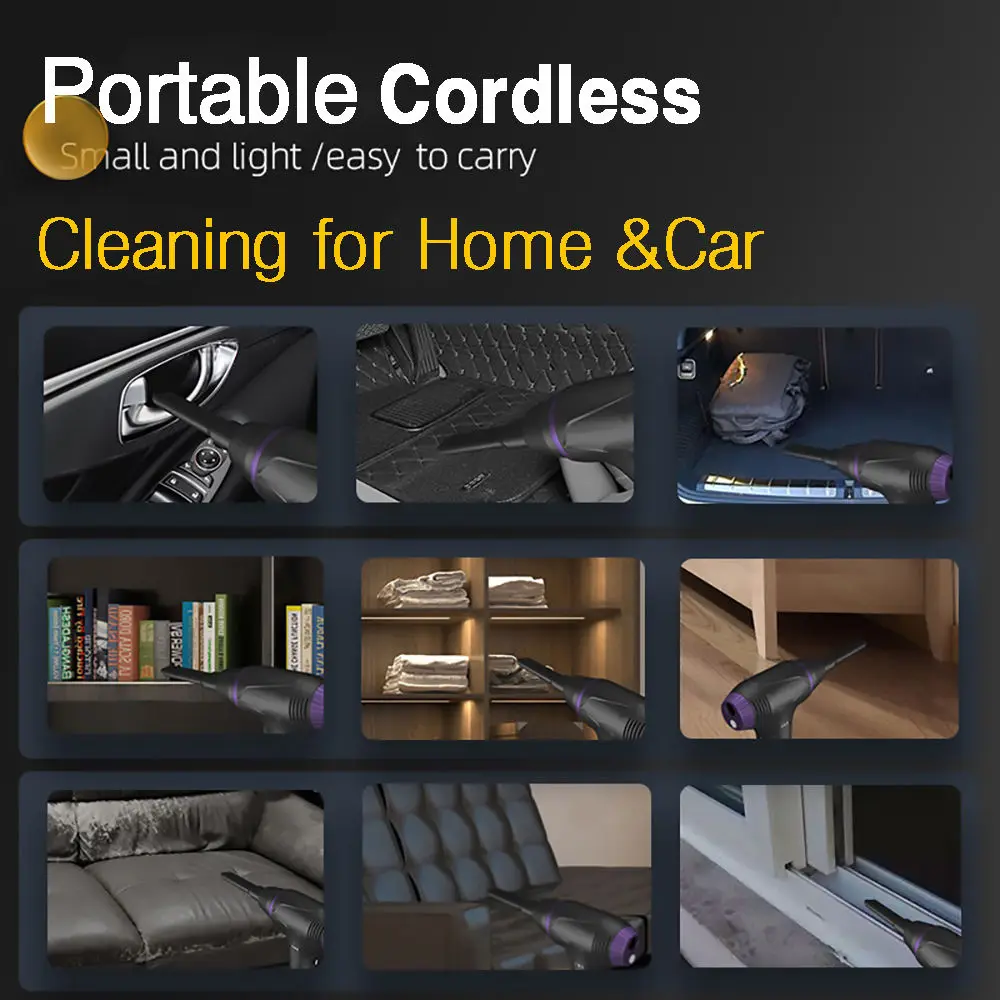 Car Vacuum Cleaner Air Blower Duster 2 In 1 Handheld Electric Cordless Mini Portable Car Vacuum Cleaner Air Blower For Car