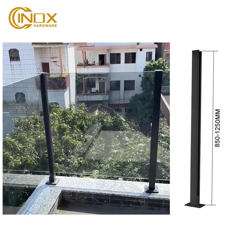 Frameless Balustrade Glass Handrail Stainless Steel Railing Indoor Design For Balcony Stair Glass Railing Post System