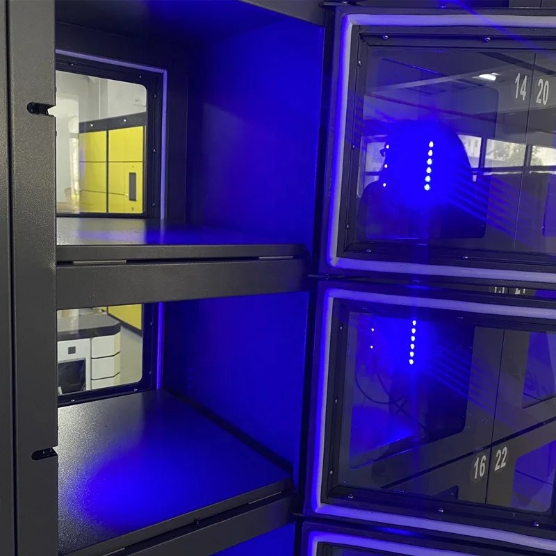 21/24 Doors Double Sides Smart Food Delivery Locker for Pizza Cabinet Used in Restaurants/Take-out Food Platform