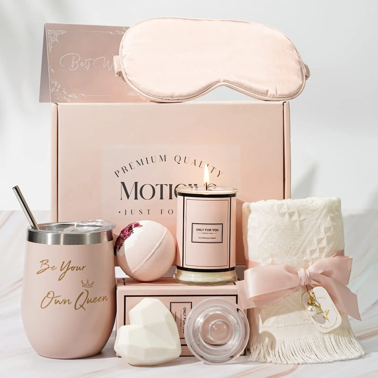 Birthday Gifts for Women, Mom, Best Friend, Sister, Daughter, Wife, Girlfriend, Spa Relaxation Gift Box Basket for Her