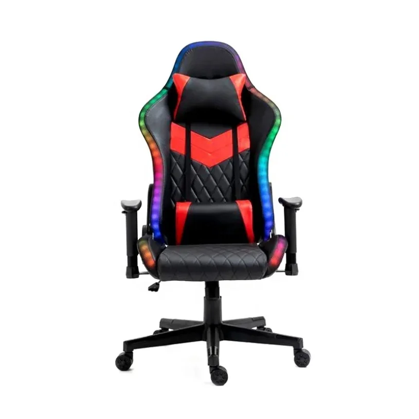 Free Sample Pc Racing Computer Reclining Leather Silla Cadeira Game Gamer Dropshipping Led Gaming Chair With Footrest
