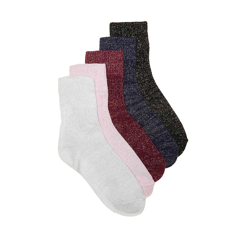 RL-B1027 socks lurex sparkly socks for sale