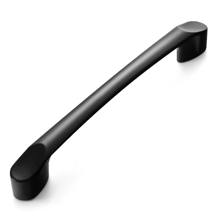 WEKIS Nordic Zinc Alloy Square Furniture Hardware Matte Black Wardrobe Dresser Cabinet Handles Flat Black Door Pulls Handles