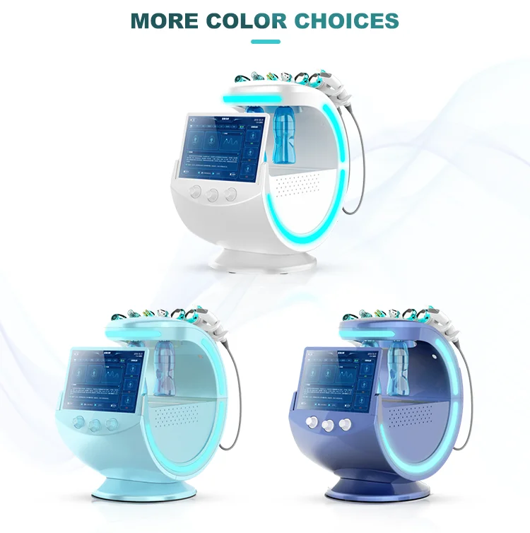 7 in 1 AI intelligent face visia skin analysis machine pubble deep cleaning ultrasonic sonic facial skin scrubber beauty