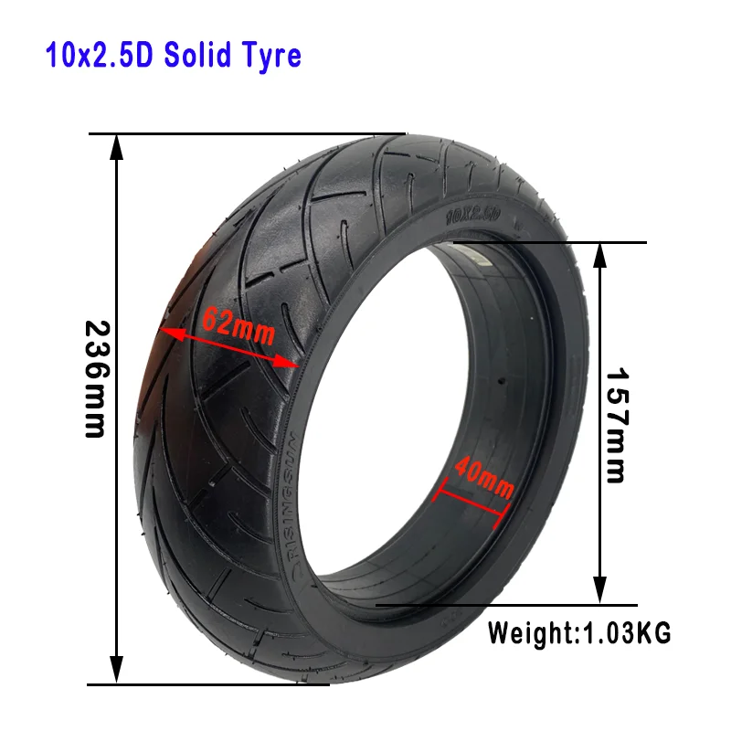 wheels replacement 10x2.50 Solid Anti-explosion Tyre 10 inch wheels tires and accessories