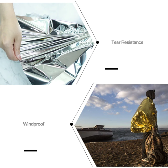 Mylar Тепловая палатка из фольги для активного отдыха палатки выживания