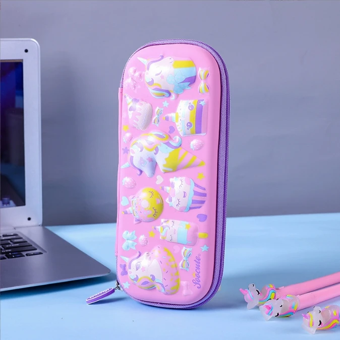 School Office Stationery High-Capacity Parody Single Layer Canvas Zipper Pupils 3D Stereoscopic Pencil Case