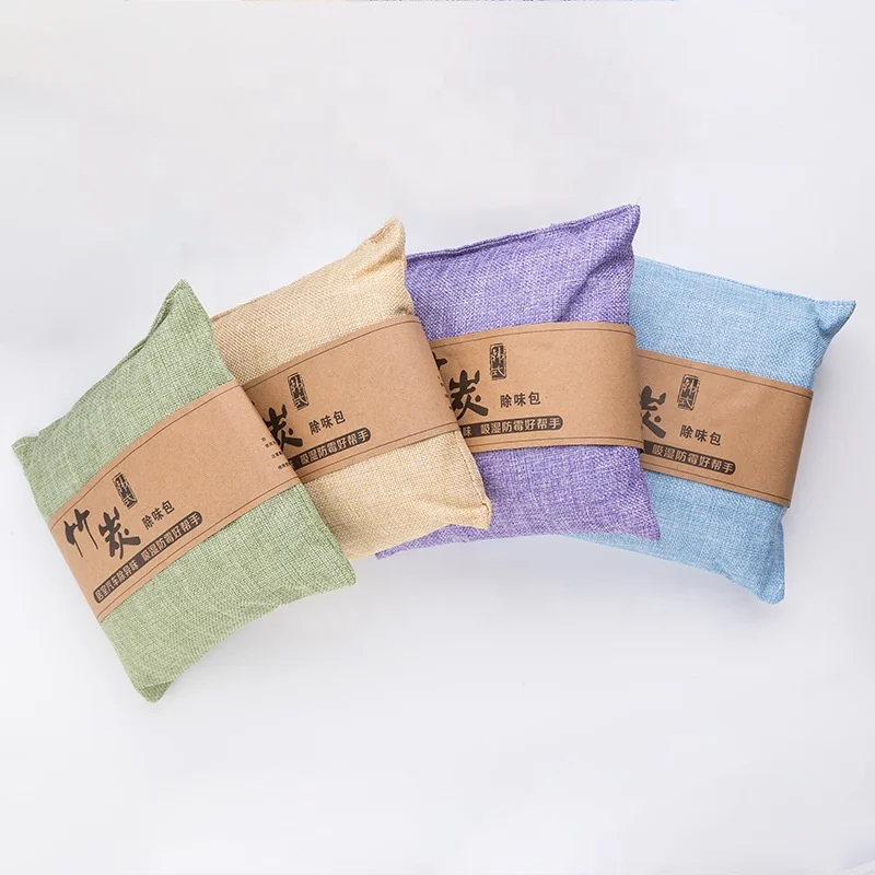 Home and car deodorant bamboo charcoal air purifying bags for remove toxic bacteria and odor
