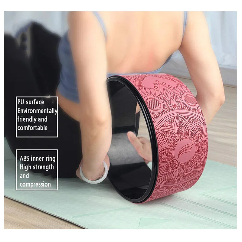 Fitness Wheel Health And Environmental Protection Anti-Skid,Comfortable Super Beautiful Carving Pilates yoga wheel