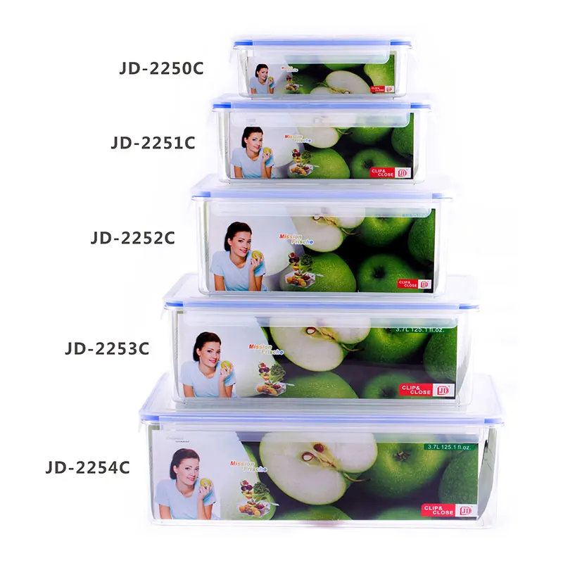 Plastic Eco Big Large Waterproof  Airtight Stackable Pp Food Candy Storage Container Box