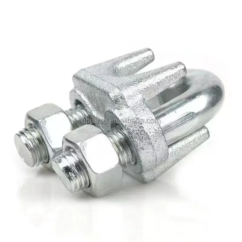 Din741 Galvanized high quality malleable wire rope clip cable clamp China factory