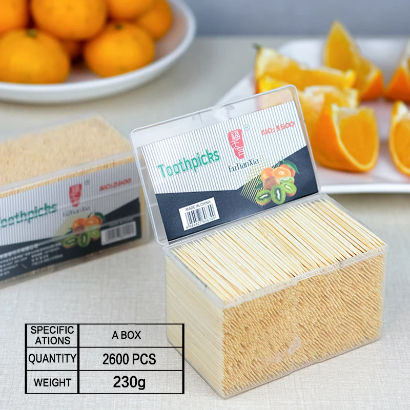 Factory wholesale cheap carbonized disposable double head clean wooden hotel environment friendly fruit toothpick