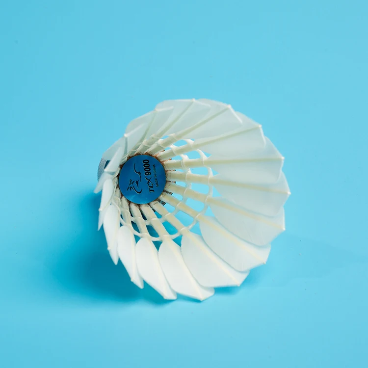 TCX9000Blue Shuttlecock TCX Brand Durable Good Flight Goose Feather Badminton Shuttlecock Good for Badminton Training