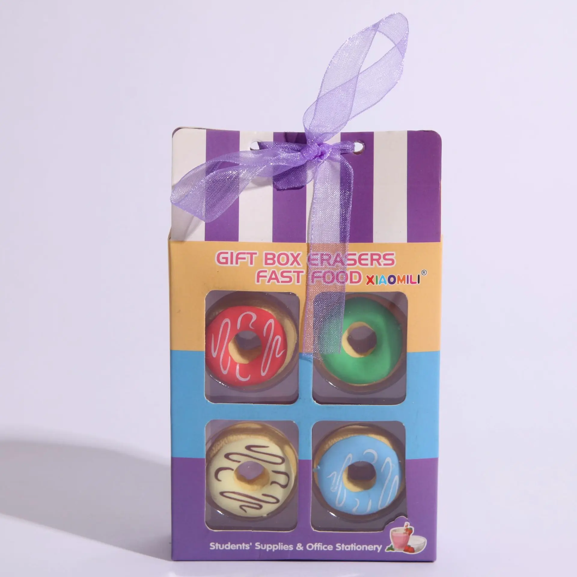 Cute Ice cream Doughnut Shape Eraser Set Mini 3D eraser gift for Kindergarten Primary School Stationery