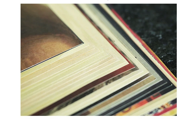 World Architectural Miracle Landmark Map Kraft Retro Paper Poster Wall Sticker Decorative Painting Household Products 68x51.5cm