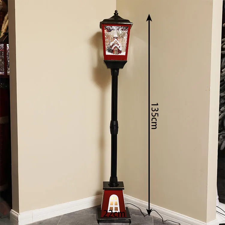 Christmas Decoration Indoor and Outdoor Hanging Santa Claus Street Lamp Snowing Storm Lantern with Music