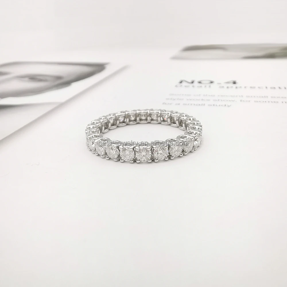 Luxury Fine Jewelry 14k Real Gold Finger Ring Good Quality Moissanite Rings Women Jewelry Wholesale Lower Price