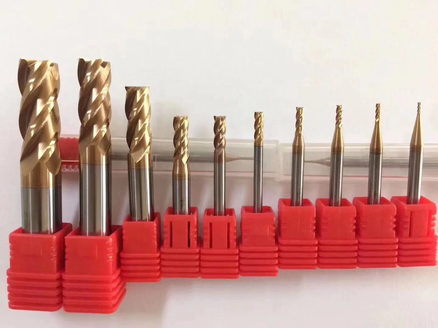 HRC55 1mm 50L Carbide Endmill Flat Milling Cutters Square Cutting Tool For Steel D1*50L