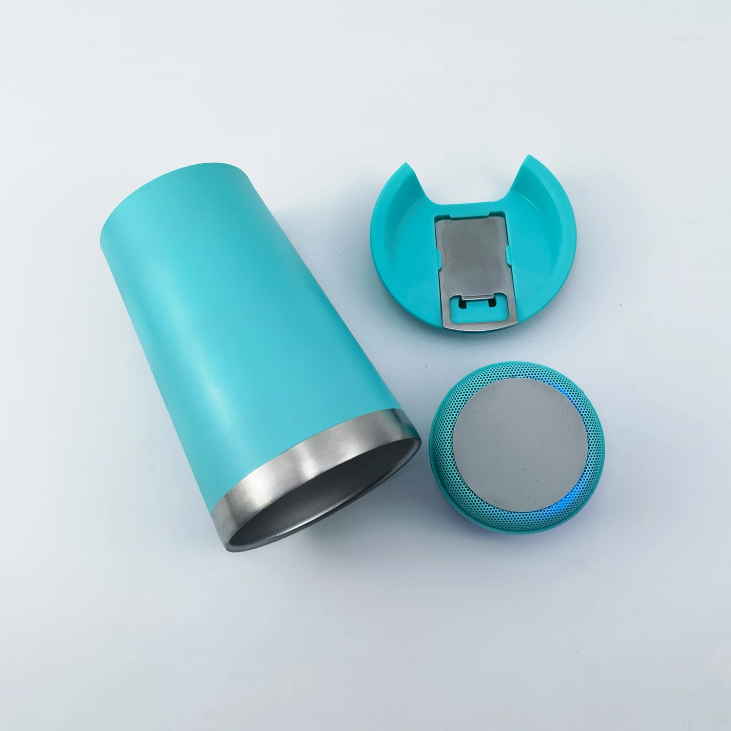 16OZ new design metal cups with beer Opener and Bluetooth Speaker and removable bottom