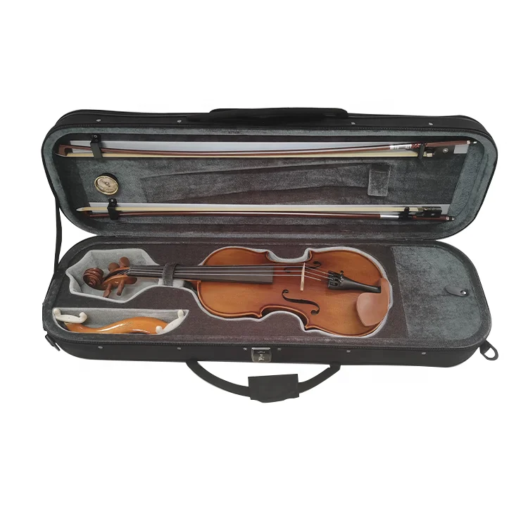 GSJ manufacturer student wholesale black  oxford cover  advanced oblong  foam light  violin  case G-2017V4/4 3/4 1/2 1/4 1/8