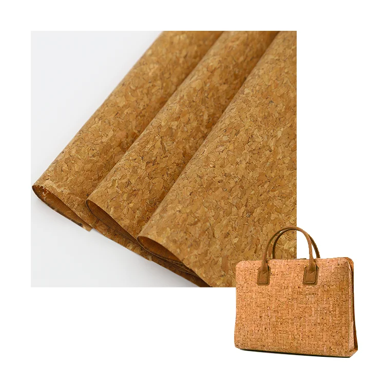 Cork leather fabric bag making leathers