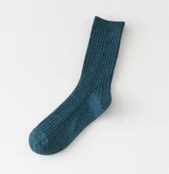 New Plain Ladies Rib Socks Custom Tube Women Comfort Hosiery OEM Dress Crew Slouch Socks for Women