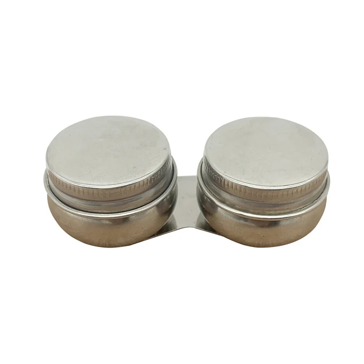 Art Supplies Tools Easy Clean Drum Shape Student Painting Oil Pot School Stainless Steel Palette Single Double Hole Dipper
