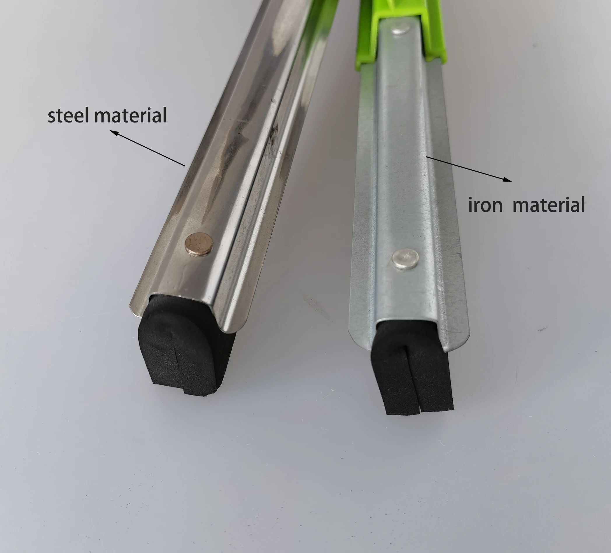 45cm metal&plastic floor squeegee, steel material floor wiper with long metal pole