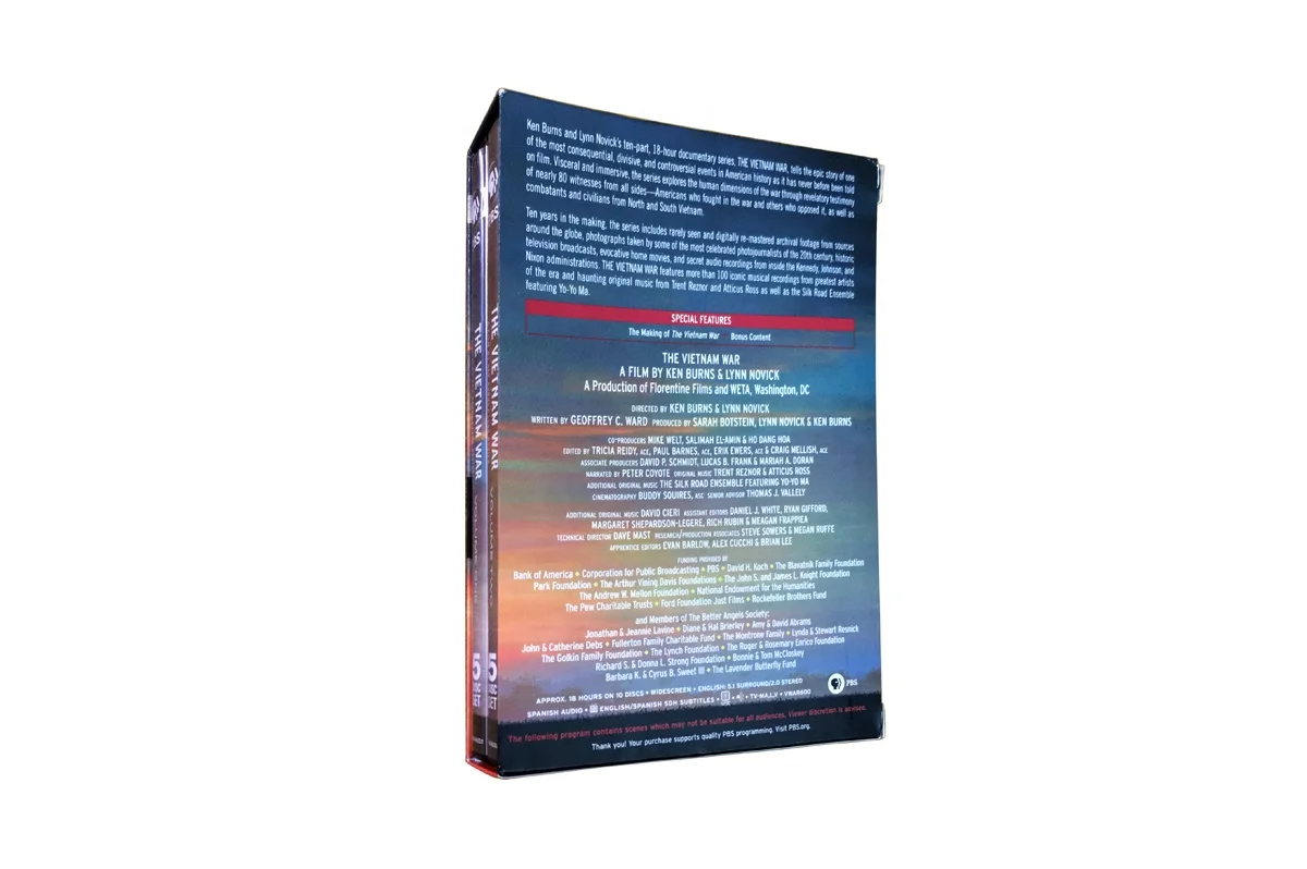 manufacturer DVD BOXED SETS MOVIES TV show Film Disk Duplication Printing factory free shipping seller the vietnam war 10dvd