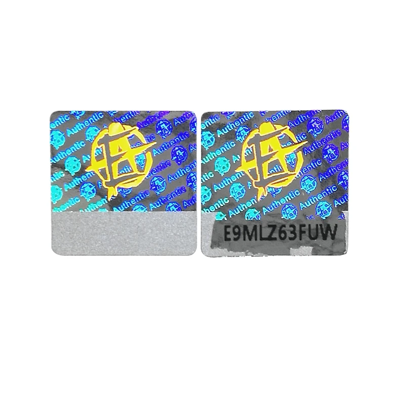 Customized digital bar/QR code 3D holographic security sticker scratch off label