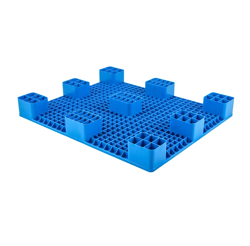 Plastic Pallets 1200*800MM 1200*1000MM Latest product hdpe pallet high quality 4 way flat blue nine feet Plastic Pallet Prices
