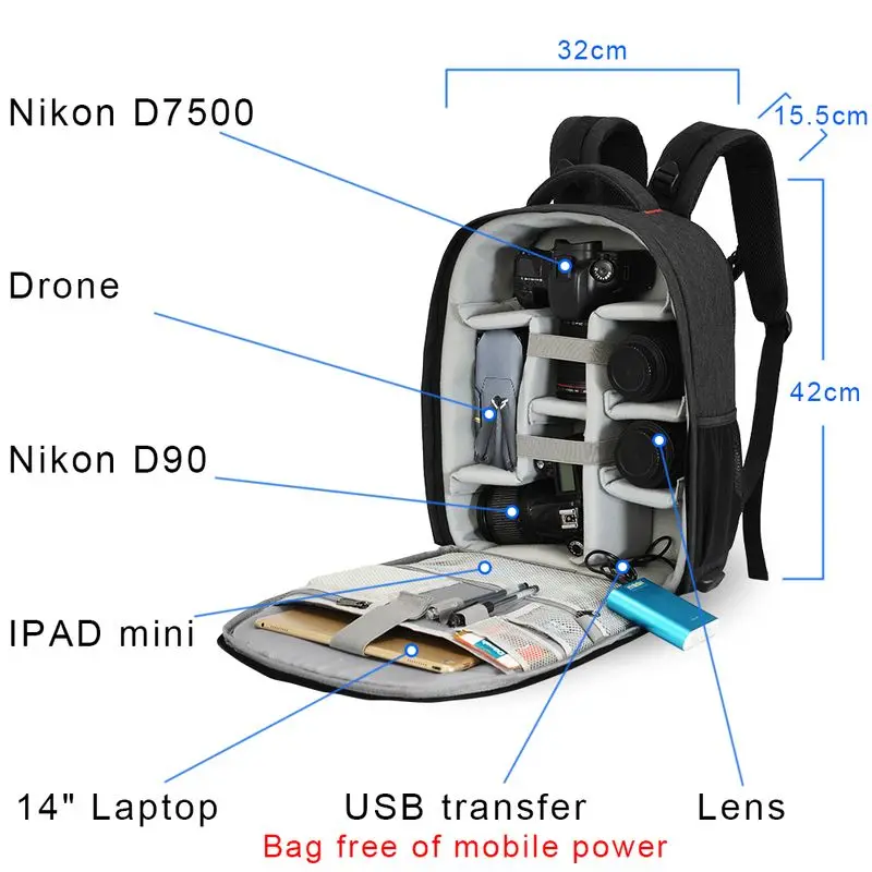 Caden Camera Backpack1