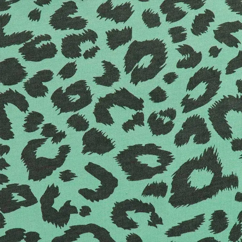  Factory wholesale 100% cotton stretch Jersey leopard dot printed knitted fabric