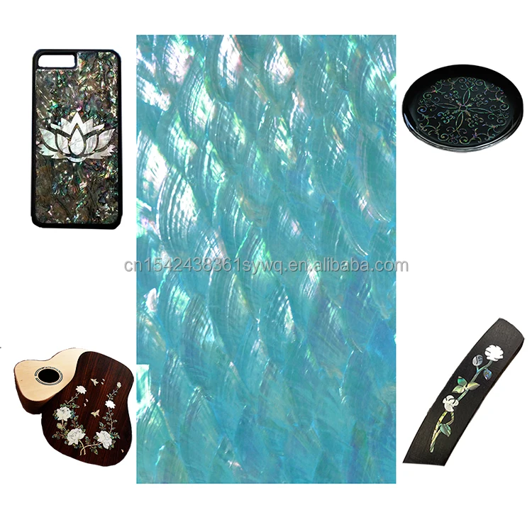 Blue Green Unique Guitar Inlay Decoration Accessories Shell Sheet  DB045