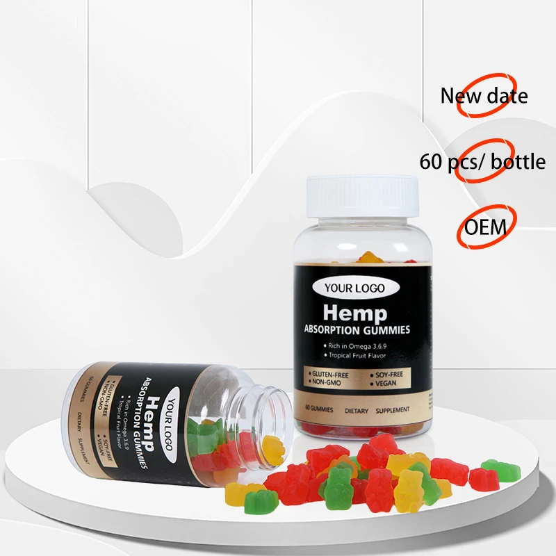Большой инвентарь OEM Vegan Ashwagandha Gummies с витамином D смешанный фруктовый ароматизатор для улучшения сна