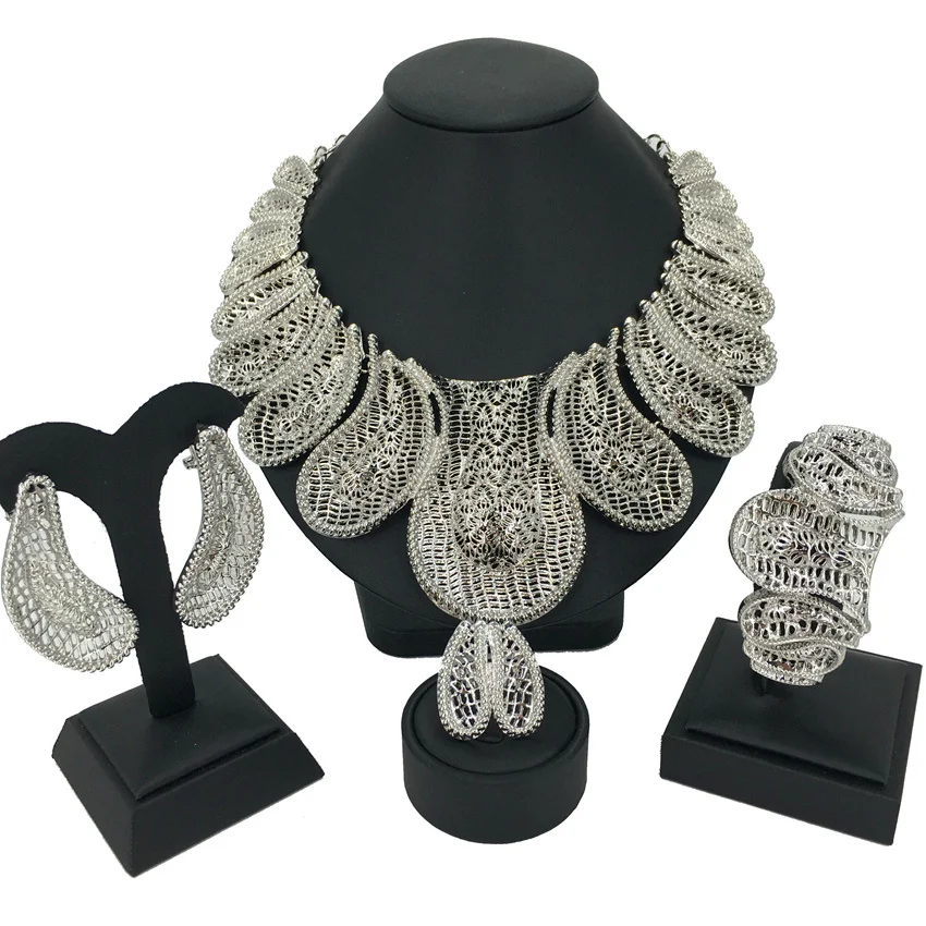 Yuminglai Italian Gold Jewelry 18K Gold Jewelry Big Jewelry for Women FHK13542