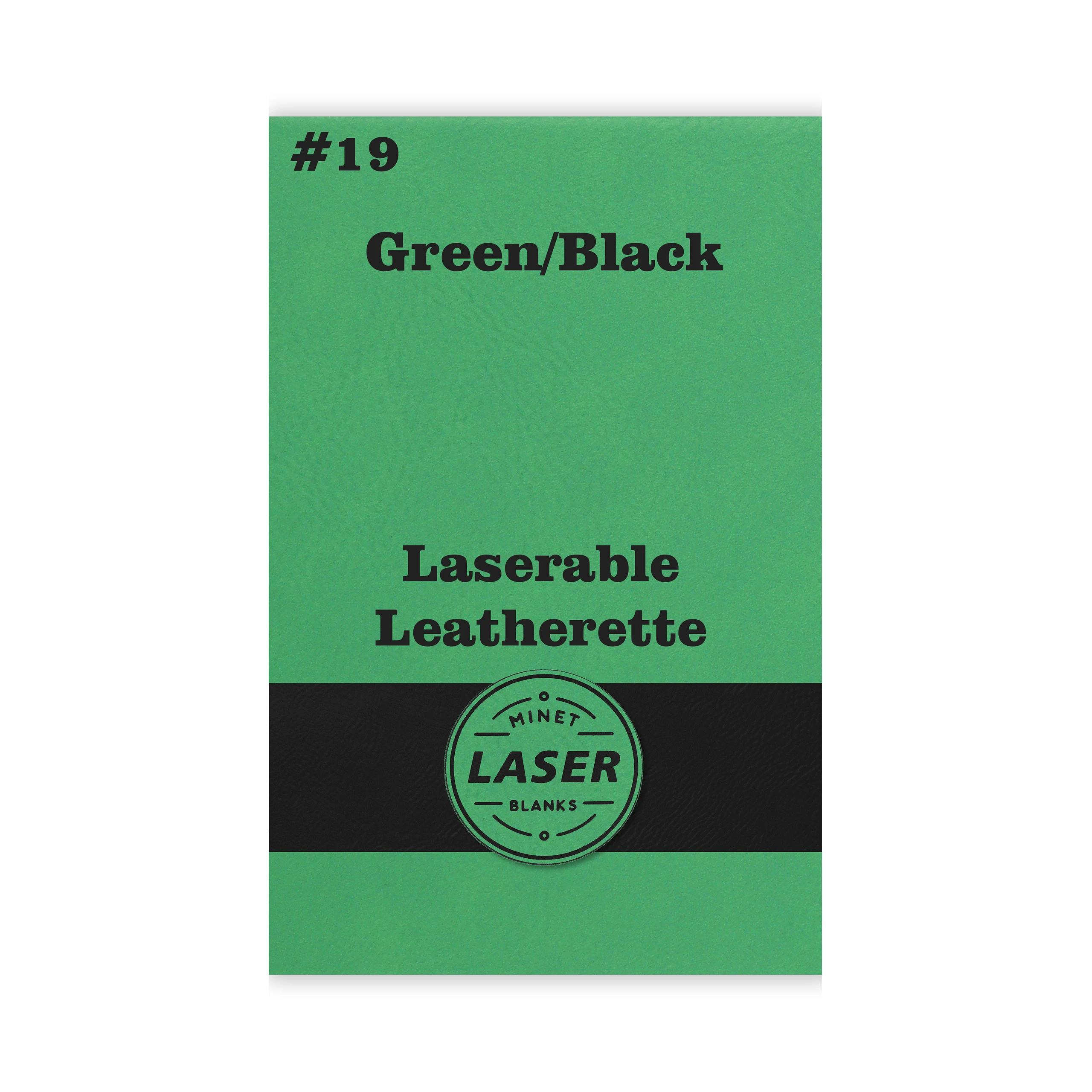 New Arrival 12x24 Inches Green/Black Premium Faux Leather Blank Laserable Leatherette Sheets for Laser Engraving With Adhesive