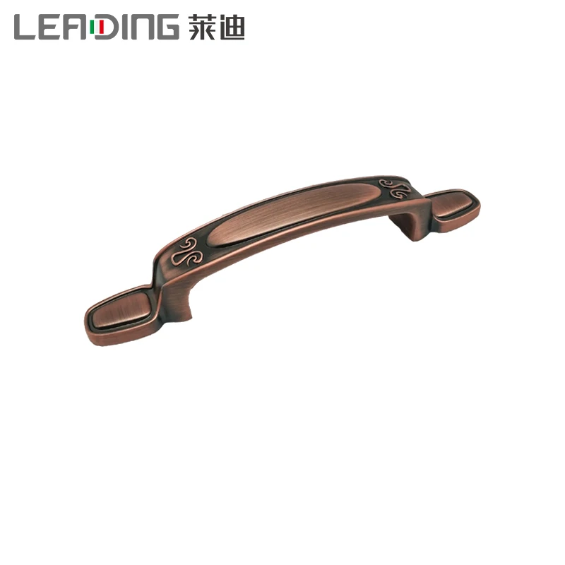 Профессиональный сделал кухонный шкаф ручки тянет коричневый из цинкового сплава в виде древней Классик мебель для дома ручка
