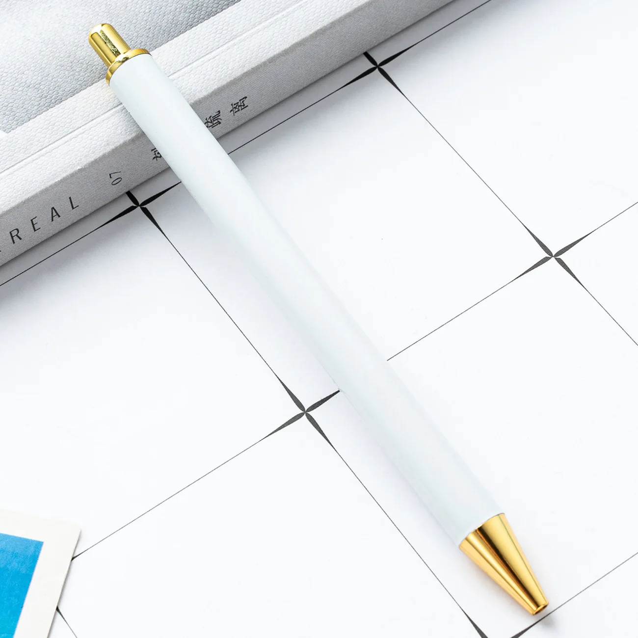 Promotional Metal Pen Sublimation Press Retractable Pen with Clip Sublimation Pen