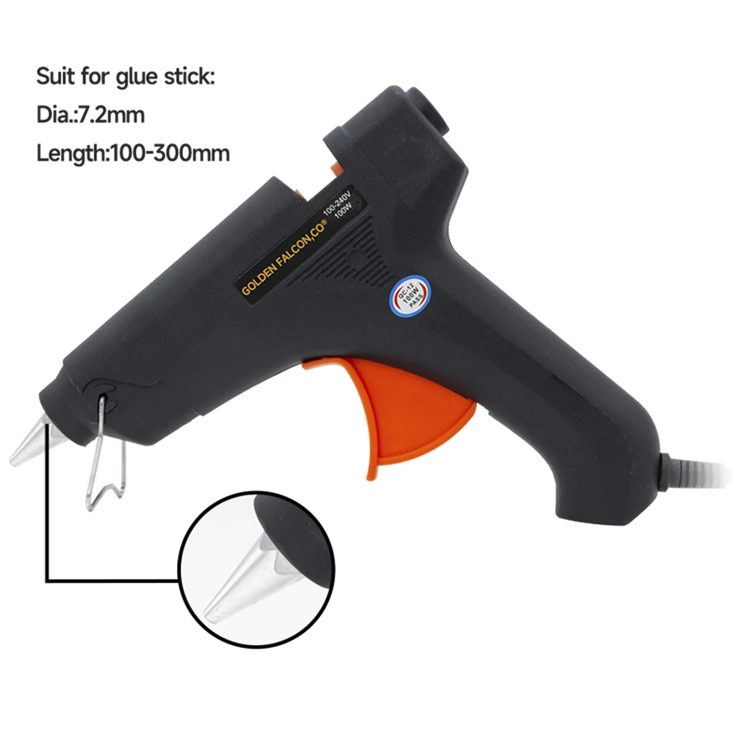 Industrial Hot Melt Silicone 200mm Glue gun 100W Electric hot glue gun machine for repair DIY tool