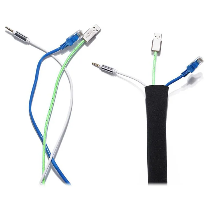 
Flexible desk marker cable management sleeve pc neoprene 