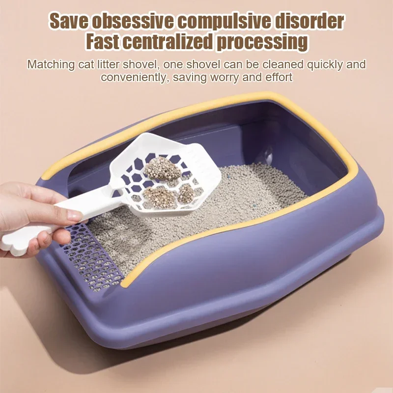 Wholesale Anti-cracking Cat Litter Box Cat Toilet  Fashion Design Durable Plastic Eco-friendly Cat Litter Box
