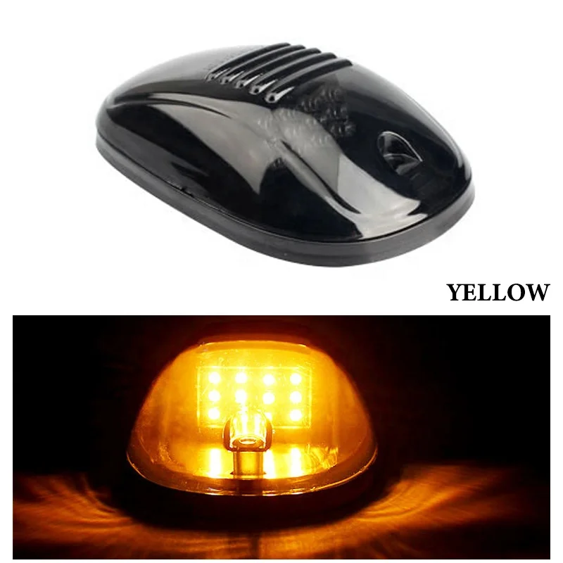 For Ford F150 Assembly Black Smoke Lens Marker Running Lamps Compatible Pickup Trucks Amber LED Cab Roof Top Clearance Light