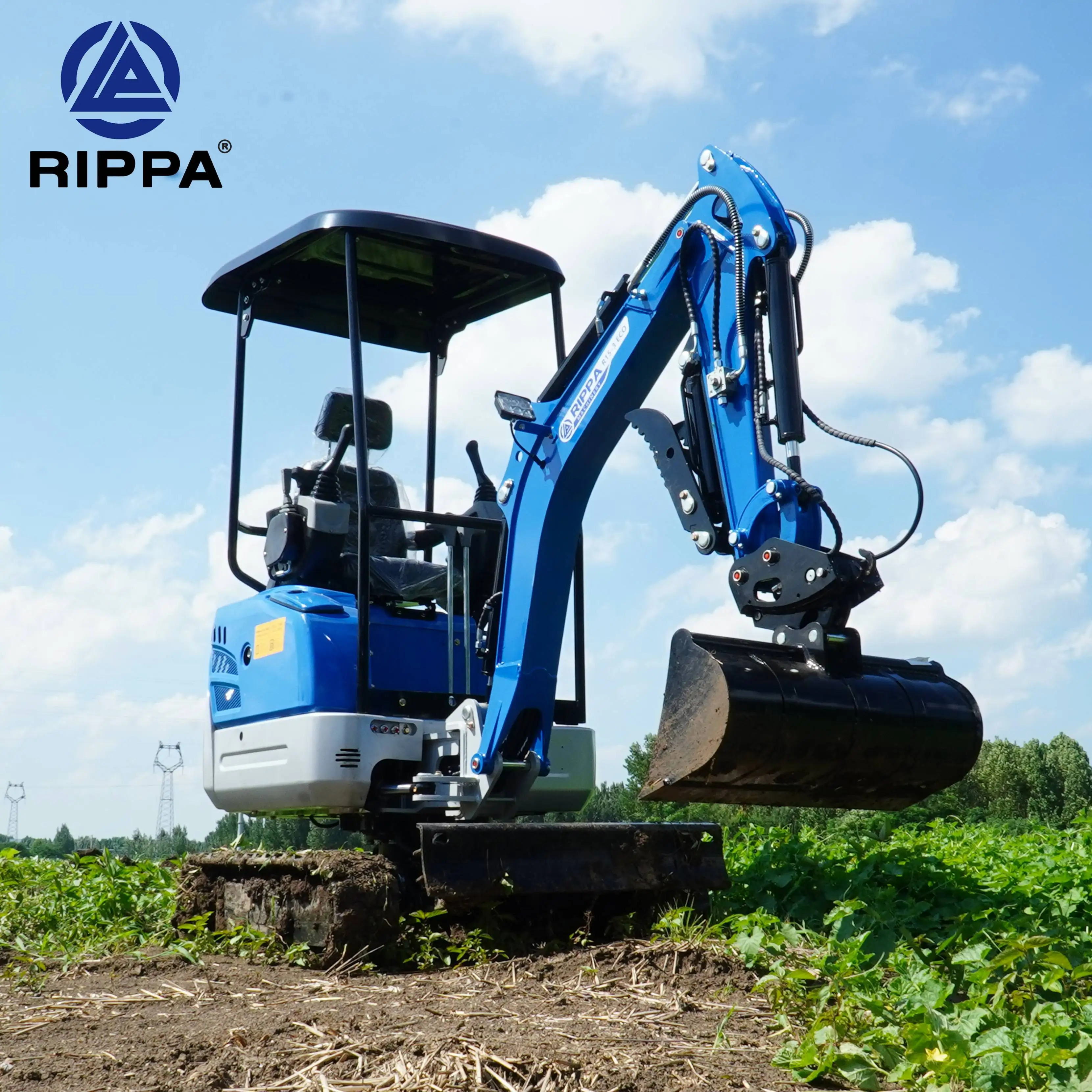 Rippa R15 china scavatore crawler digger excavator price bager micro bagger cheap escavatore