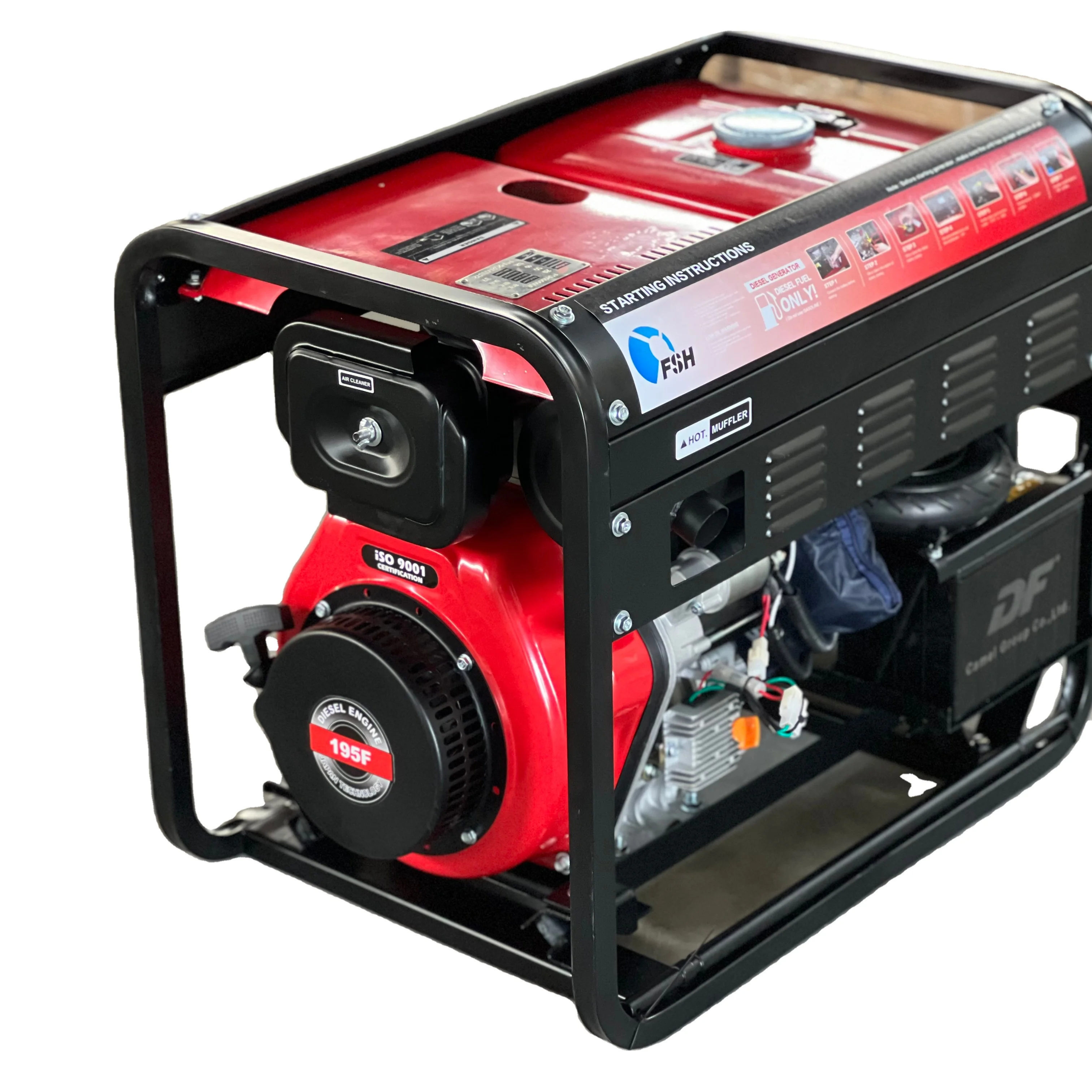 high quality AC Single Phase 2kw 3kw 5kw 1.6kva 2.4kva 4kva Open style gasoline generators with Mindong motor engine