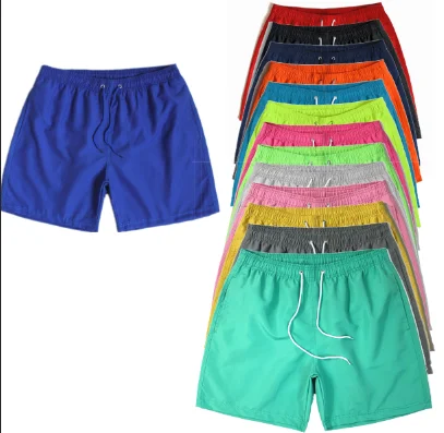 Custom LOGO 2 in 1 quick dry Beach polyester shorts swim Men Board shorts Swimwear trunks Mens Running beach Shorts