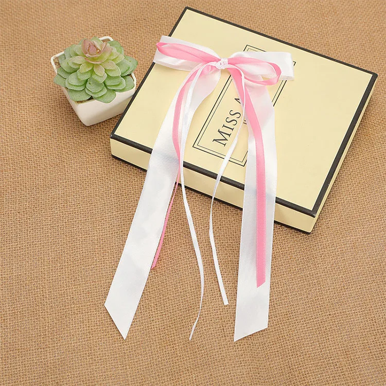 Ribbon Flower Wedding Car Decoration Mirror Door two color mixed ribbon
