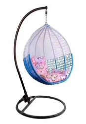 Water drop shaped rattan swing egg chair style pe wicker hanging chair egg chair outdoor patio furniture hammock rattan