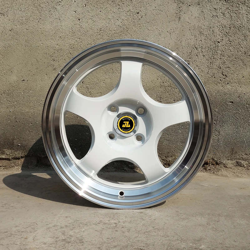 Jiangzao customize cerchi in lega black 4 hole 4*100 15 inch passenger car rims wheels